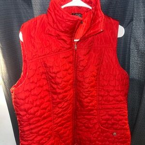New Directions Bright Red Quilted Vest